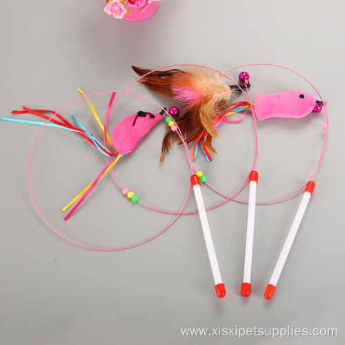 Steel with Feather Mouse for Cats Interactive Toys